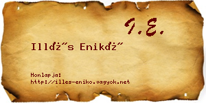 Illés Enikő névjegykártya